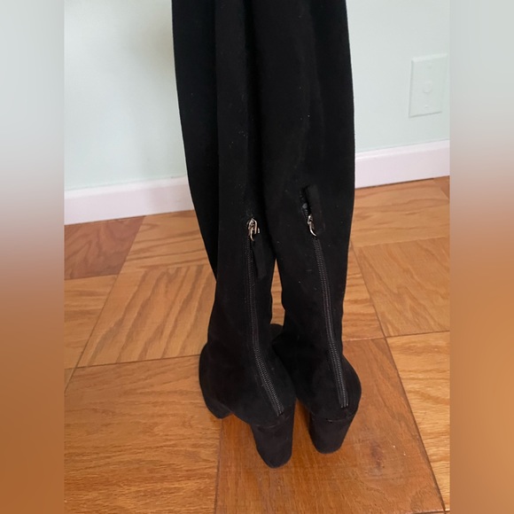 Steve Madden black knee high boots in stretchy suede - Picture 9 of 15